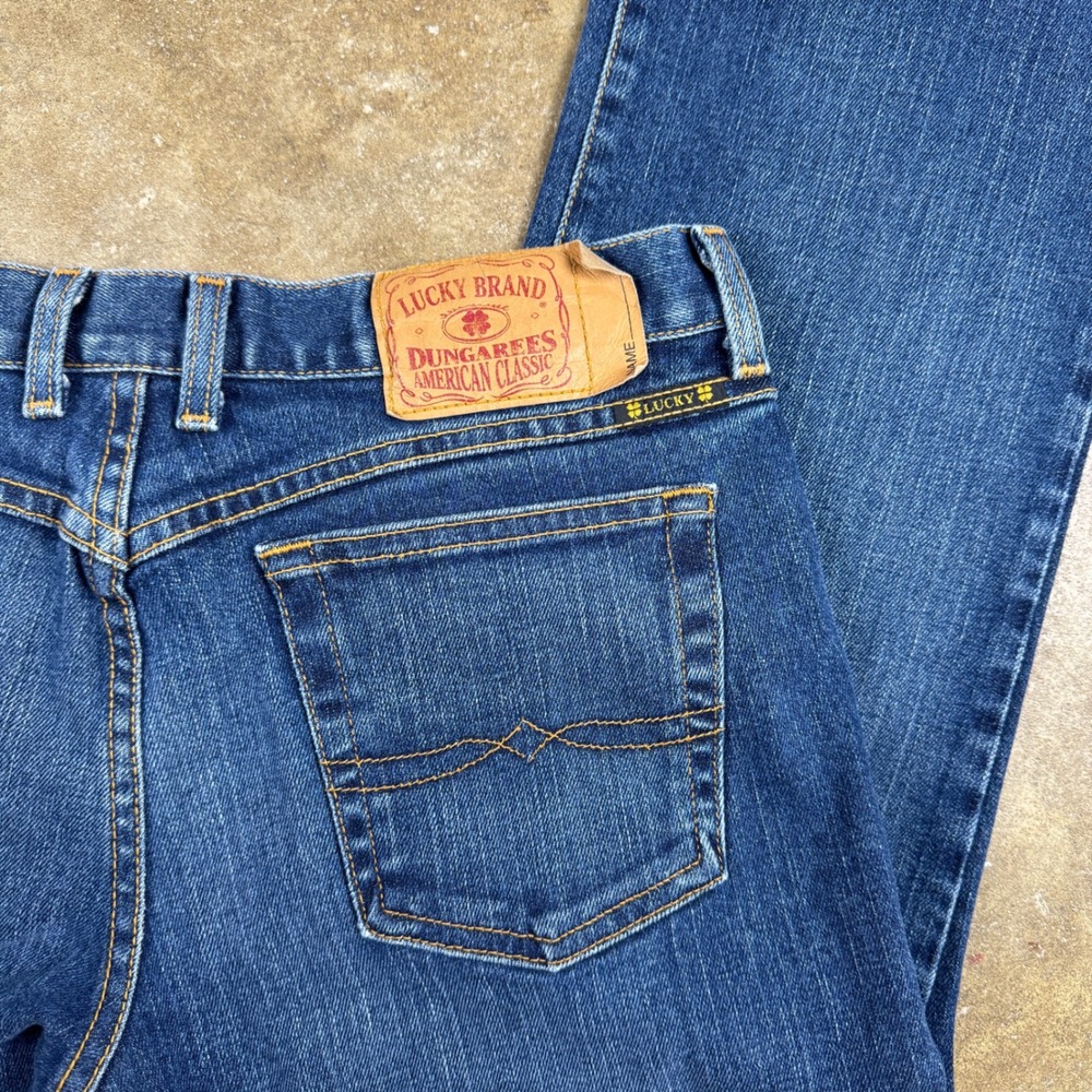 Vtg Lucky Brand‎ Dungarees Women's 8/29 Bootcut Dark Low-Rise Jeans Made in USA
